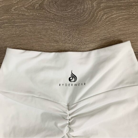 Ryderwear Women's Scrunch Bum Biker Shorts High Rise Waist White Size Small - Picture 9 of 11